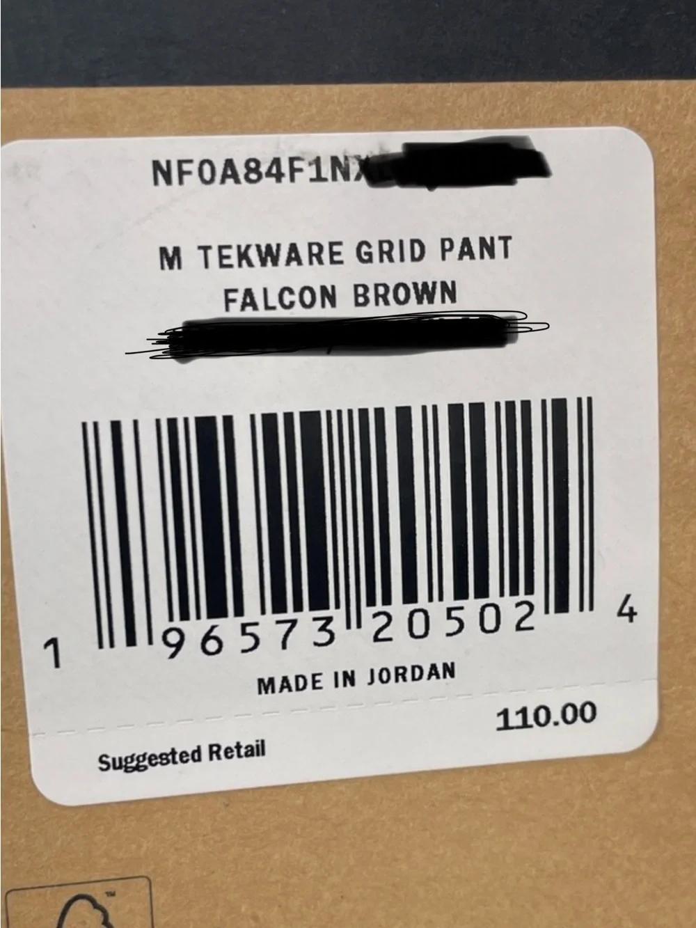 The North Face Men's brownish/ Gray tekware grid pant size XL